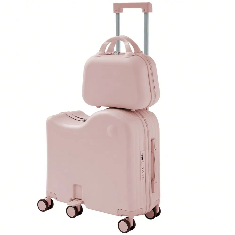 Luggage With Portable Bag,Hardshell Suitcase With 360 Universal Wheels, TypeC USB Interface, Combination Lock And Resistant Mat