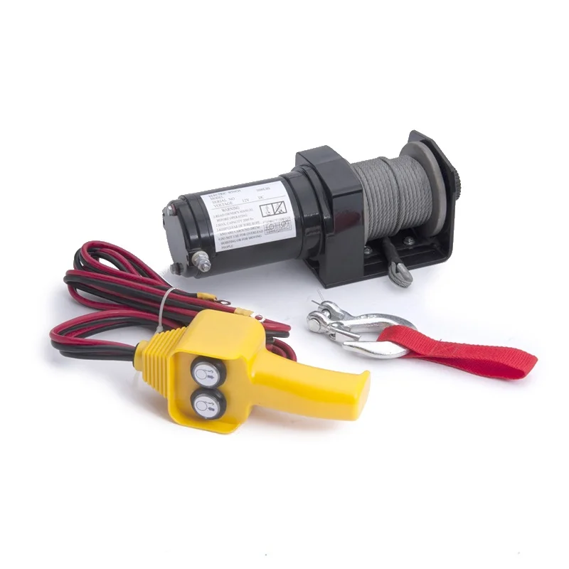 12V 24V IP67 Waterproof 2000lbs Car Electric Winch for Autos Truck Car ODM Supported and Self Rescue Clearing Obstacles