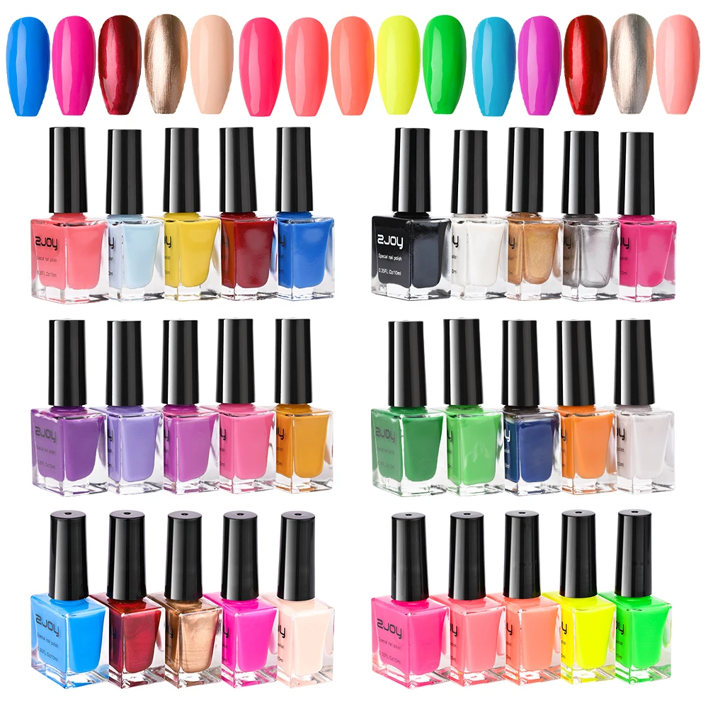 10ml/Bottle Nail Art Stamping Gel Polish 30Colors Professional Manicure Varnish White/Black Oil for NailsPlate Stamp Print Image image 6