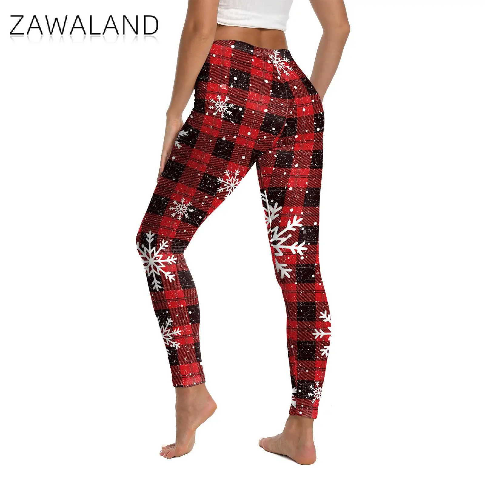 Yoga Leggings for Women Sports Workout Pants Snowflake Christmas Printed Trousers Sportswear  Sexy High Waist Leggings