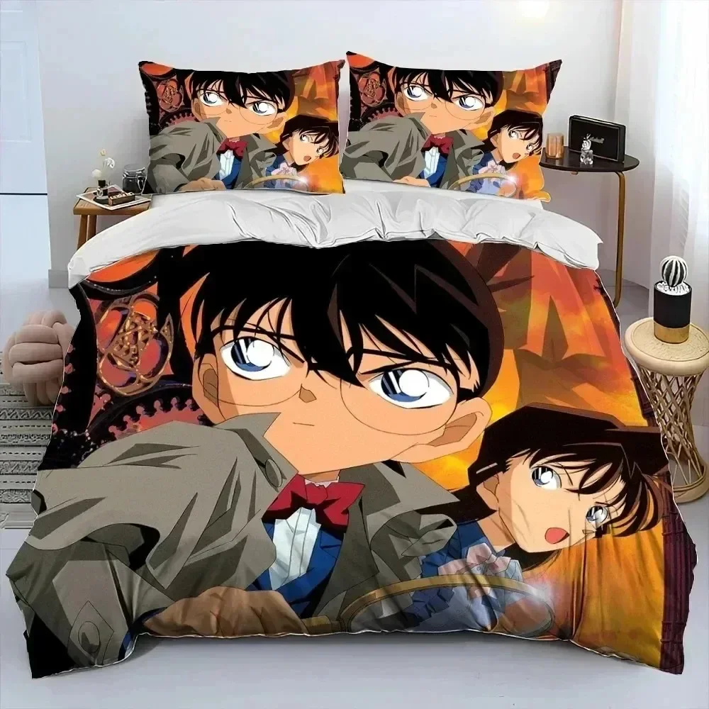 Anime Detective Conan Cartoon 3D NEW Duvet Cover Pillowcase Bedding Set Adult Boy Girl Bedroom Decoration Single Double Large