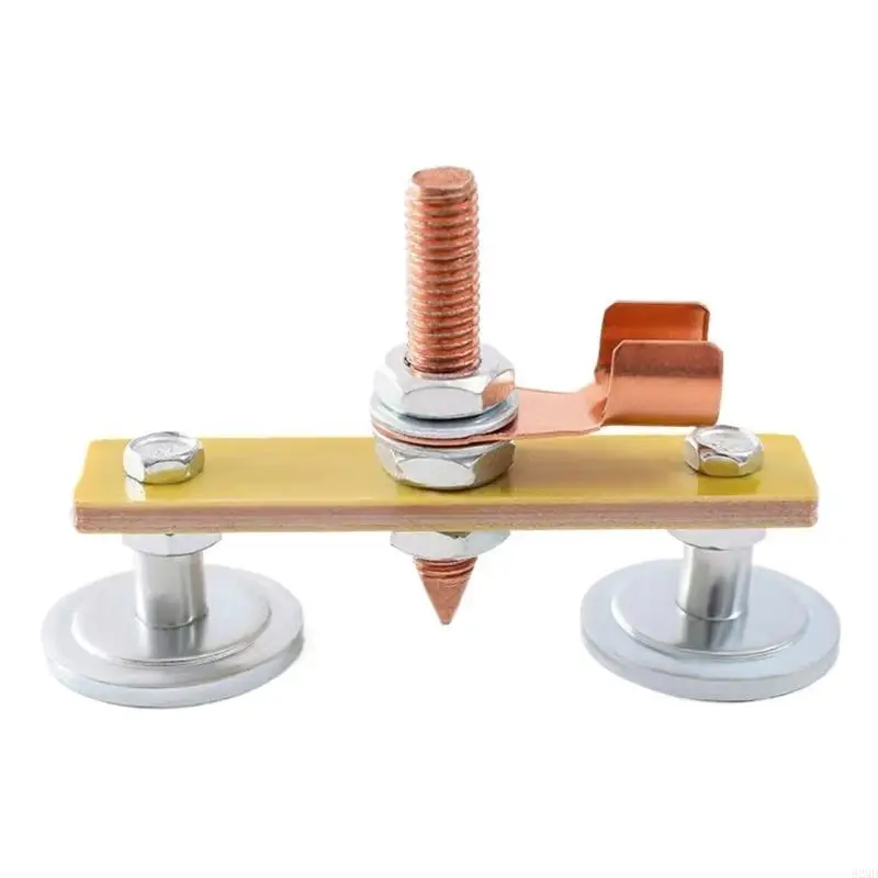 

Welding Support Clamp Fixture Welding Ground Clamp Holder for Mechanical Maintenance Double Head Ground Wire Clamp Tool