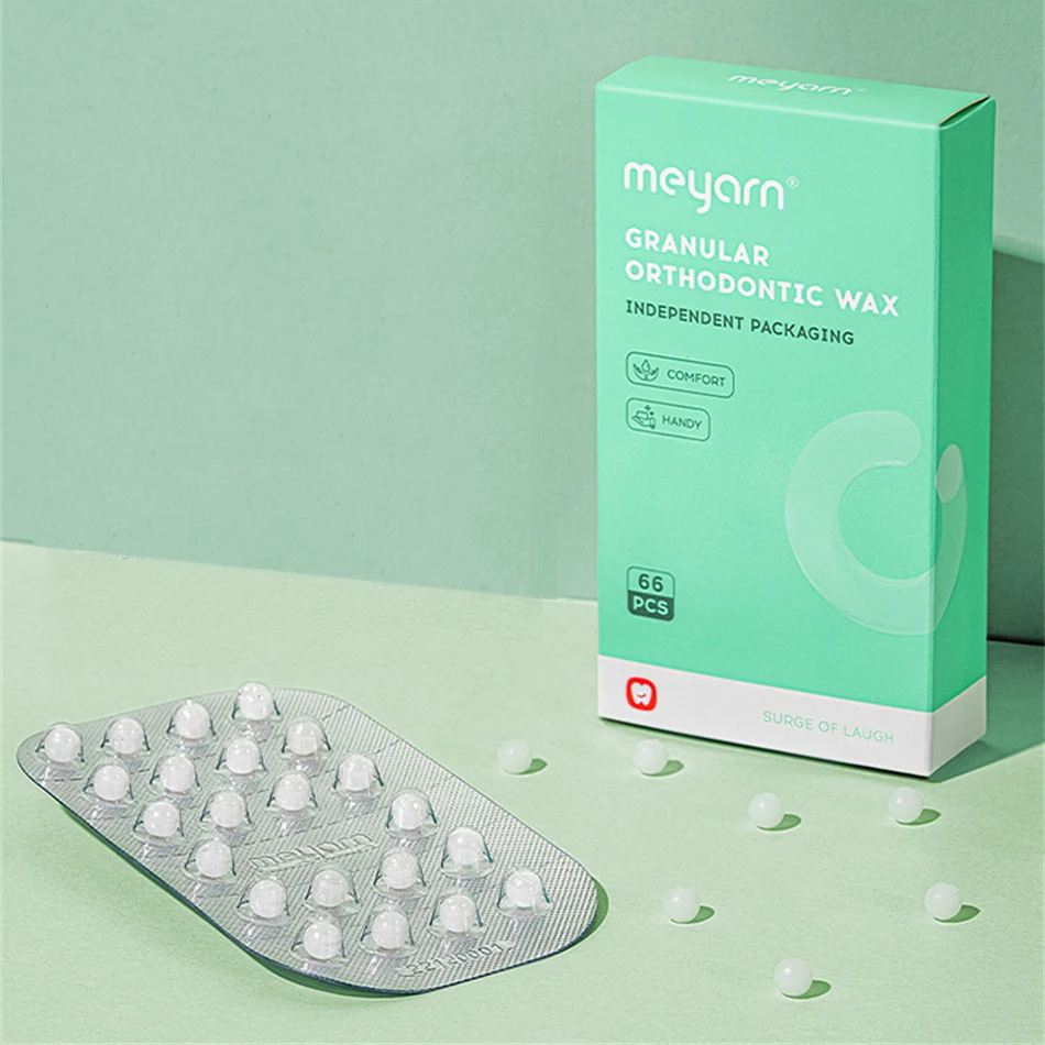 

Металлический ортодонтический кронштейн для полости рта, гранулированный ортодонтический защитный воск, 22 гранула на пластину * 3 пластины в коробке