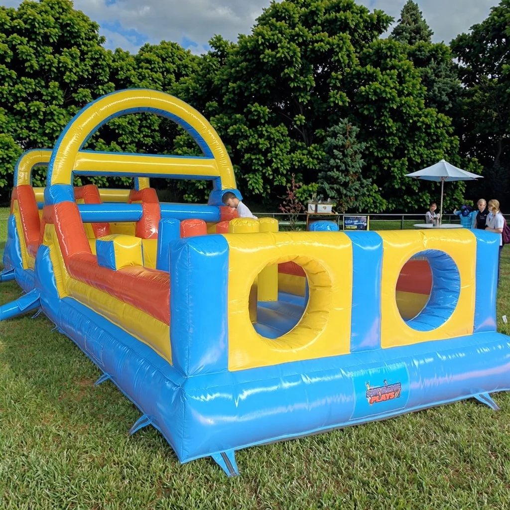 New Model 3.5m*13m*3.6m 0.55mm Pvc Inflatable Obstacle Course  Funny Inflatable Comb Obstacle Course Team Events Unisex Party