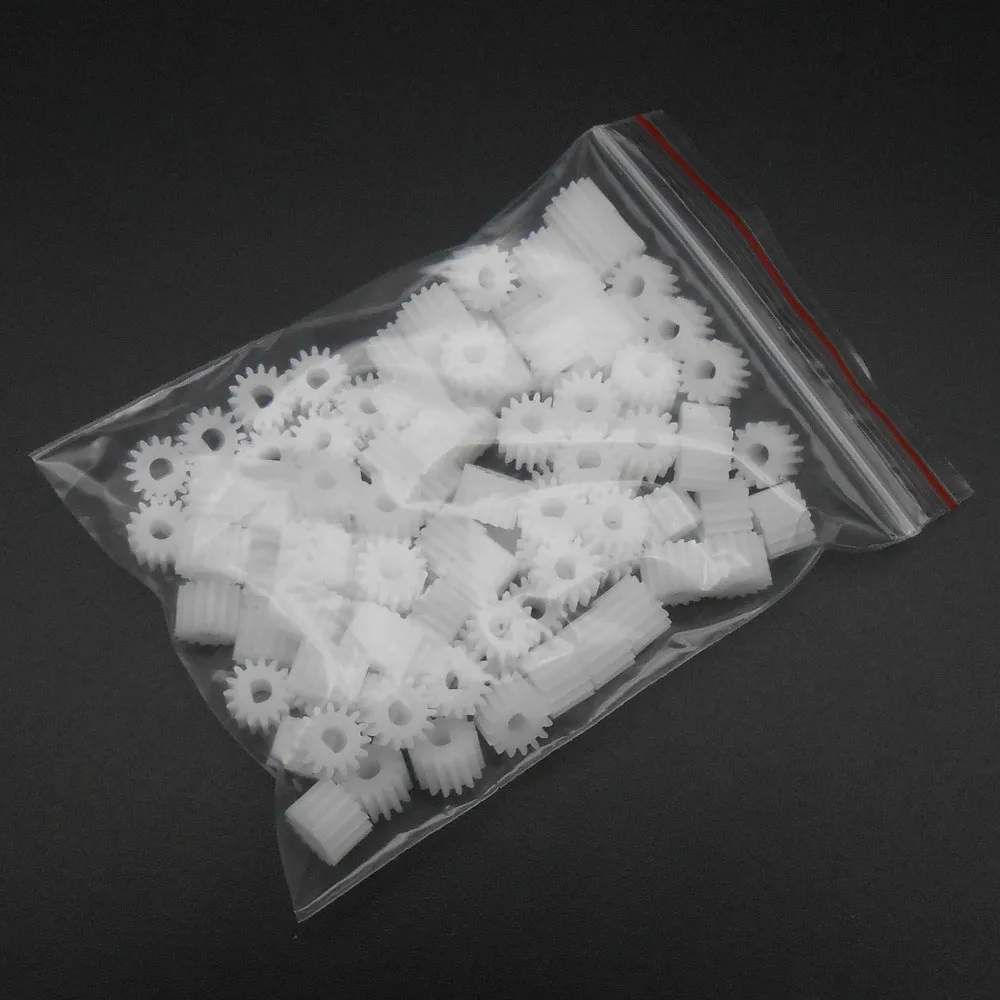 50 pzas/lote 153D 0,5 M 15T apertura del orificio 3MM 2,95 MM husillo en forma de D engranaje recto de plástico 0,5 módulo para motor D de eje D 153DA5MM
