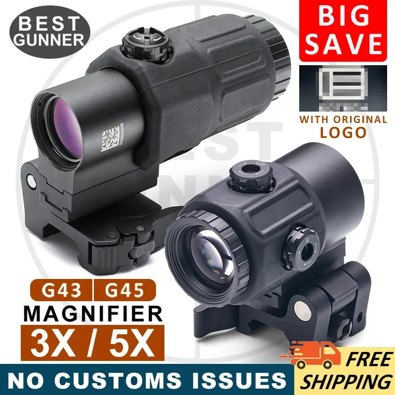 

Best Quality Eotech G33/G43/G45 3X/5X Magnifier Black/Tan Rifle Flip To Side Picatinny Rail Mount HHS Hybird Sight EXPS3 Red Dot
