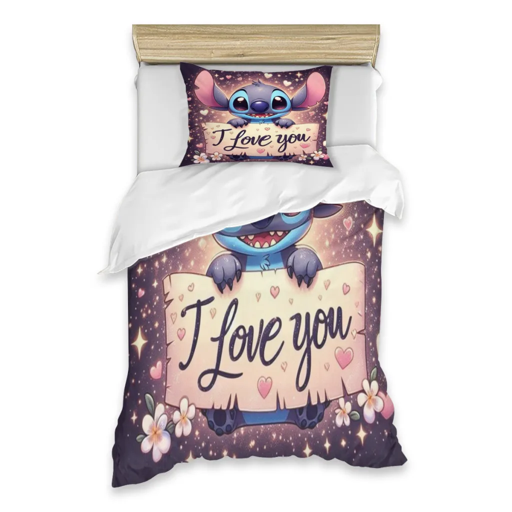 

Stitch StitchCartoon Cute Kids Cartoon Cute Kids Single Bed Sheets Set Complete Case Single Linen Quilt Cover