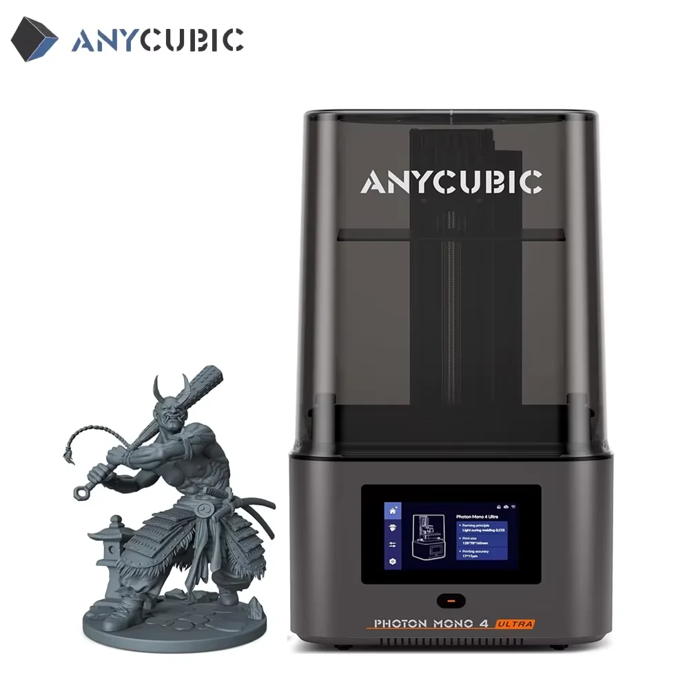 ANYCUBIC Photon Mono 4 Ultra 10K Resin 3D Printer 7'' HD Mono Screen and COB Light Source 120mm/h Fast Printing 236x231x430mm