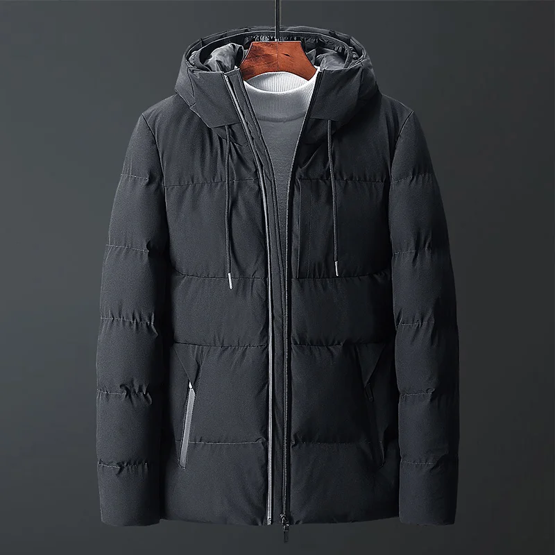 

Men's Casual Long Jaet Winter Outdoor Thiened Warm Coat with Hood Stand Edition Fall Season Faion Comfortable Clothes