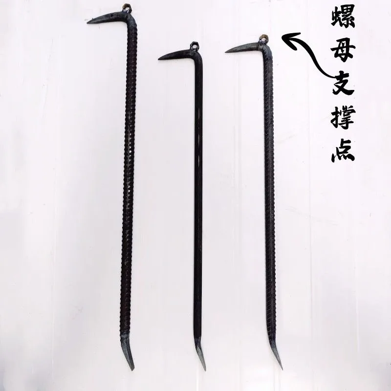 Handmade construction site small crowbar carpentry mold removal hexagonal aluminum film crowbar double back hook aluminum mold