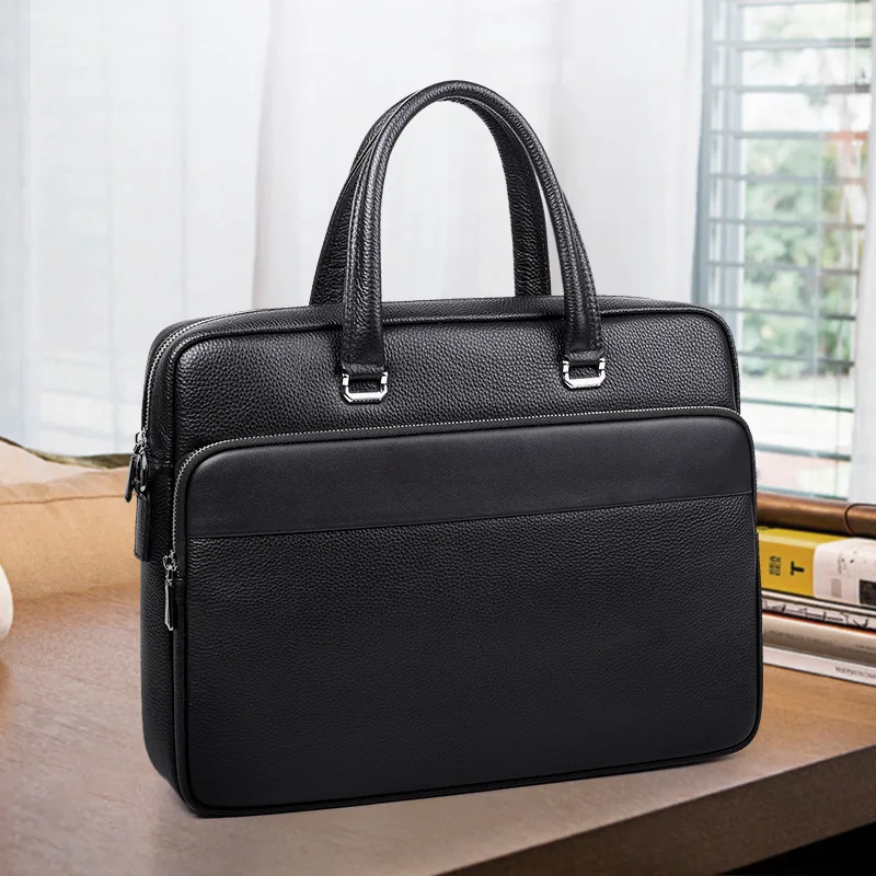 

Fashion Handbag Business Trend High-end Feel Men's Luxury Men Bag Casual Genuine Messenger Leather Man Bags Commuter Briefcase