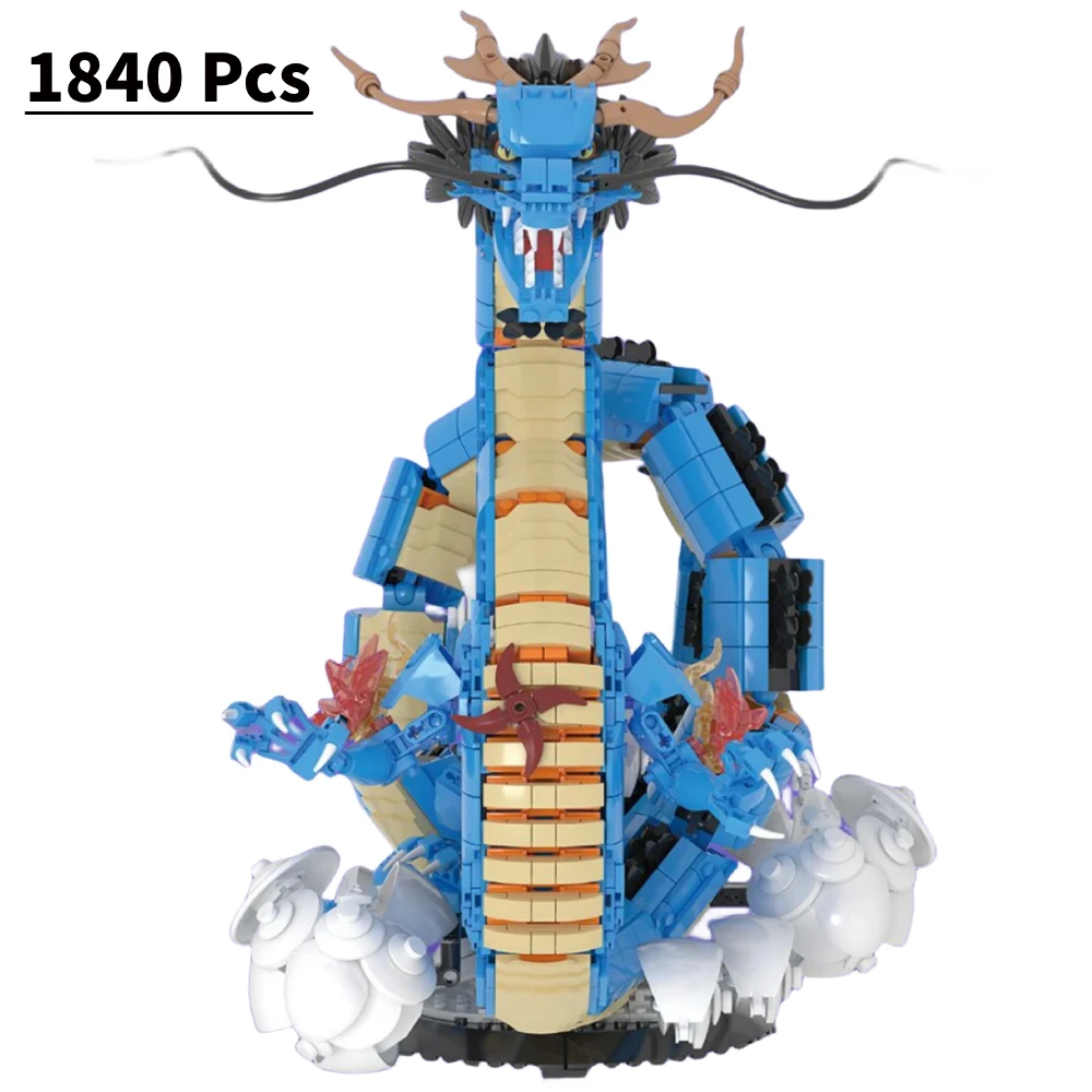 

1840PCS Ideas Nautical King Kaido DK5011 Building Blocks Blue Dragon ONE PIECE Collectors Toys For Children Birthday Gift