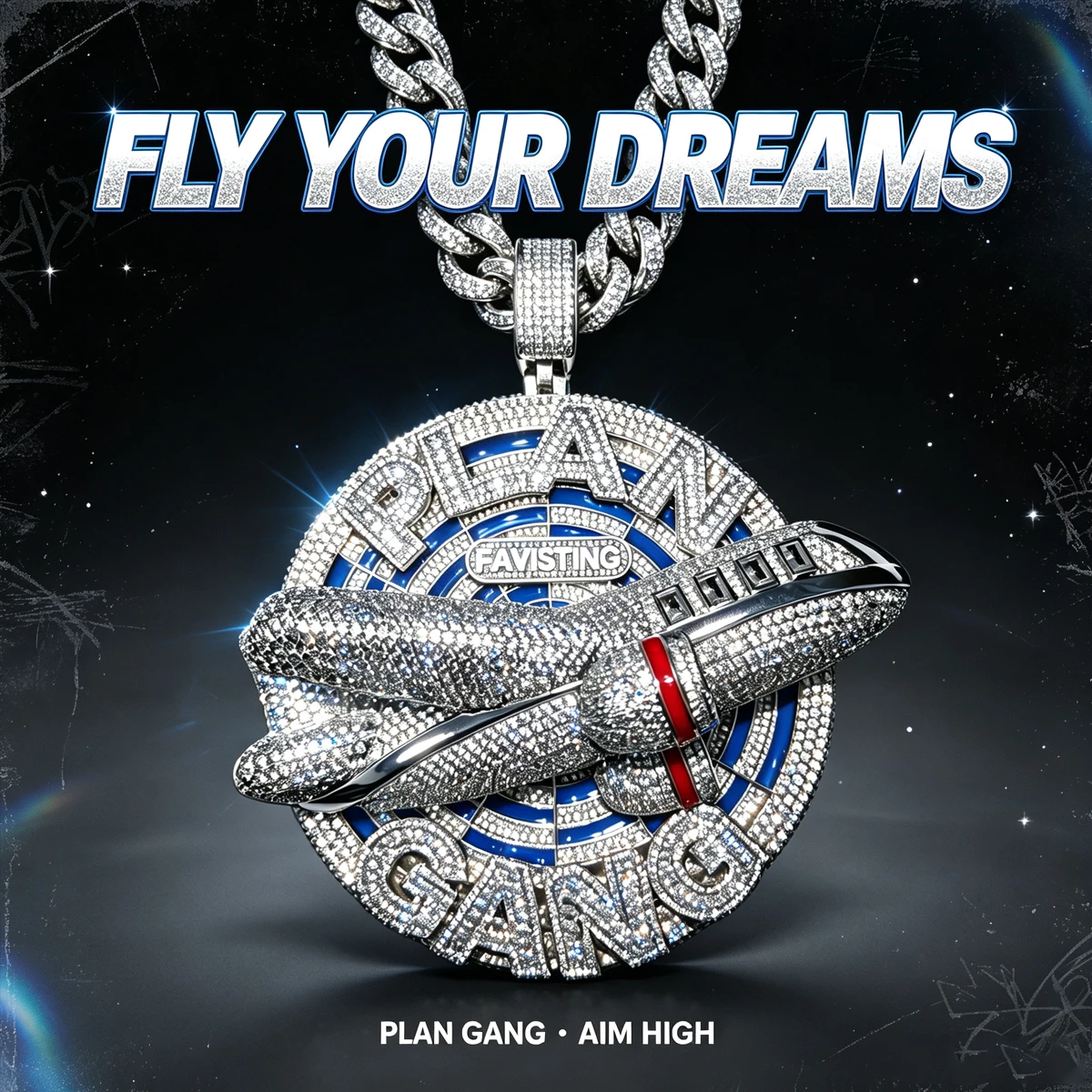 Men'S Accessories Target - Iced Out Plan Gang Pendant CZ