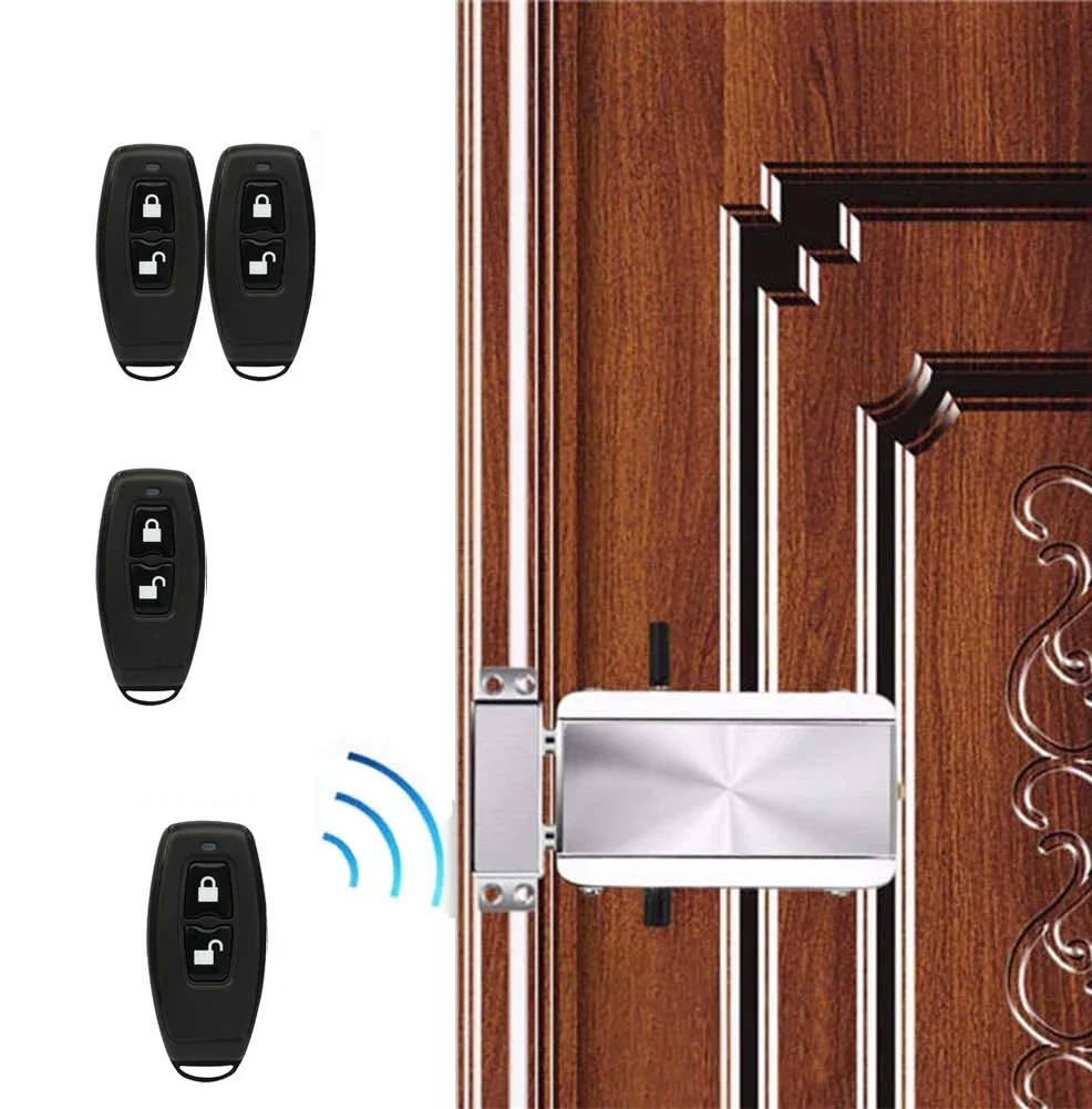 Remote Control Electric Door Lock Home Security Keyless Deadbolt Access Control System Touch Locked & Unlock