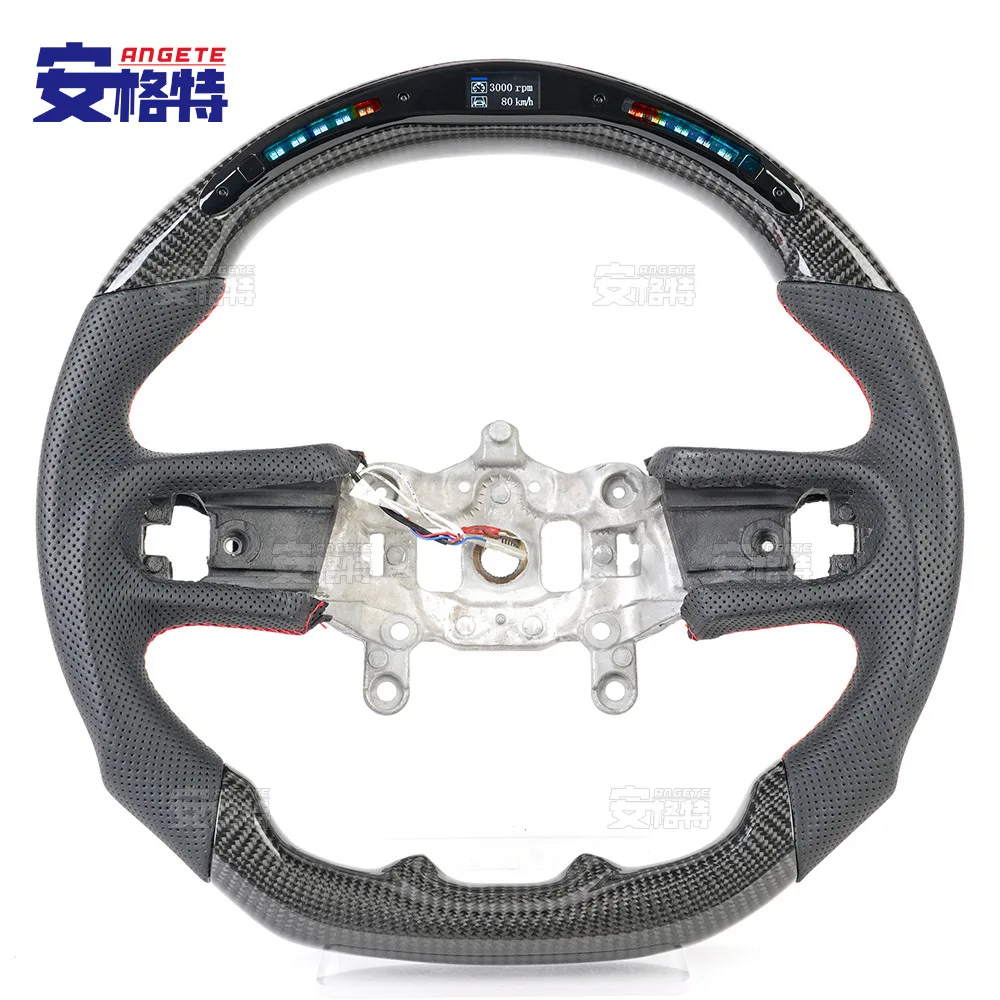 

Applicable to:Suitable for Jeep Wrangler 19-year-old carbon fiber LED smart multi-function car modification steering wheel upgra