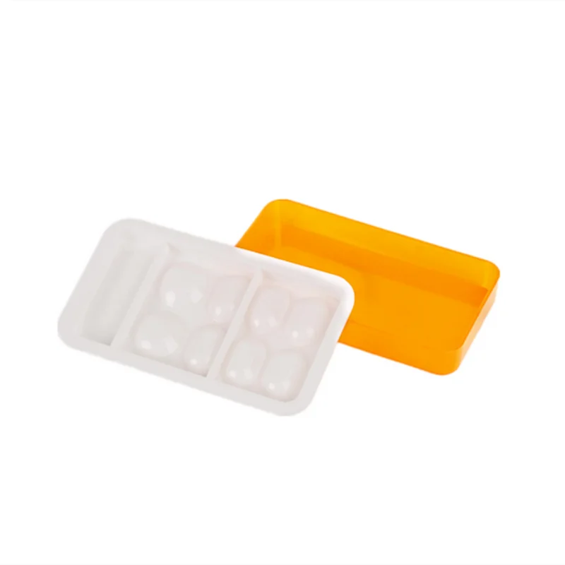 10Pcs Dental Mixing Well Composite Resin Light-proof Shading Protector Orange