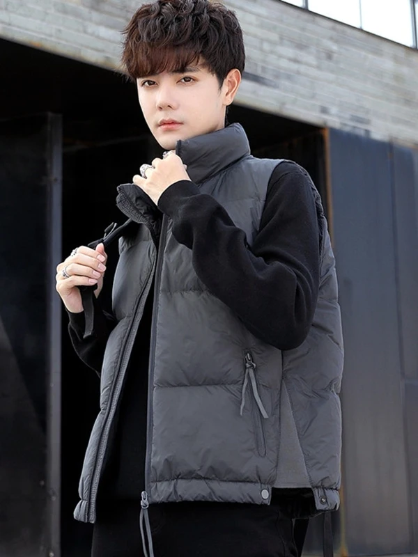 

Warm Du down ort Jaet Casual Collar Men's Winter New Sle Polyester Fiber Soft Index Suitable for Youth Trendy Top