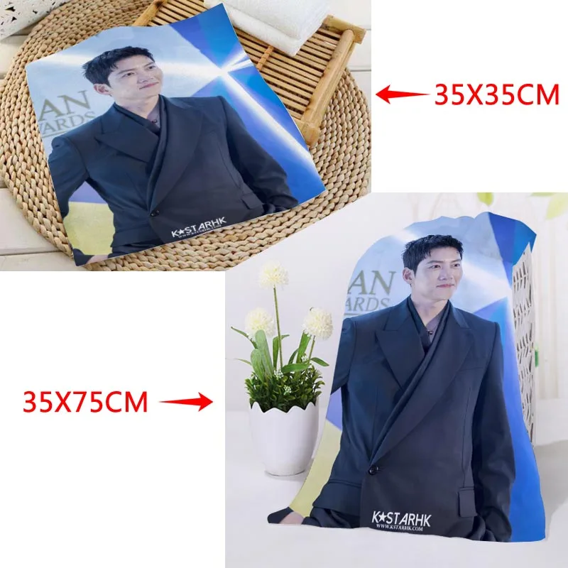 Ji Chang Wook Towels Size 35x35cm 35x75cm Square rectangle Towels Printing Cotton Face Towel Fabric Custom logo