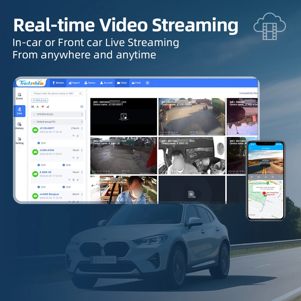 Jimi JC261D 4G AI DMS Car Camera Full HD With Driver Behaviour