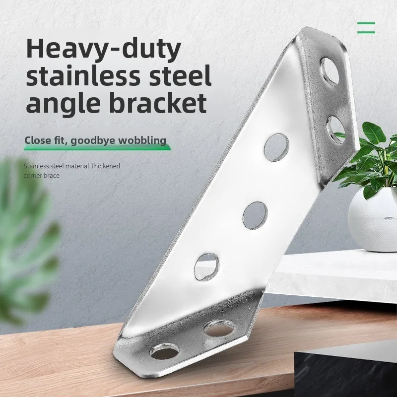 Universal Triangle Corner Bracket, Furniture Angle Connector Hardware Support for Bed Cabinet Drawer Chair