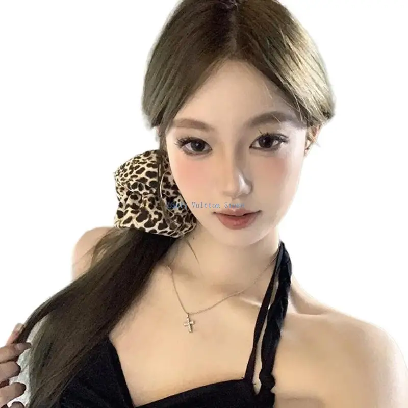 

L5YB Fashion Maillard Hair Scrunchies Hair Tie Hair Bun Hairpiece Women Headdress