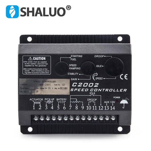 Reemplace el controlador de velocidad del regulador Fortrust C2002 para generador diésel, Motor CC, Panel de Control de velocidad inteligente, piezas del grupo electrógeno