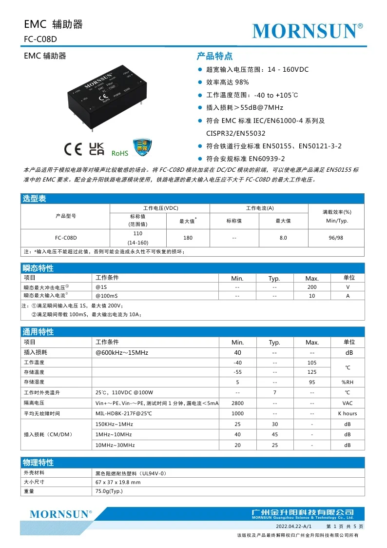 Hoge Kwaliteit Emc Hulpapparaat FC-C08D