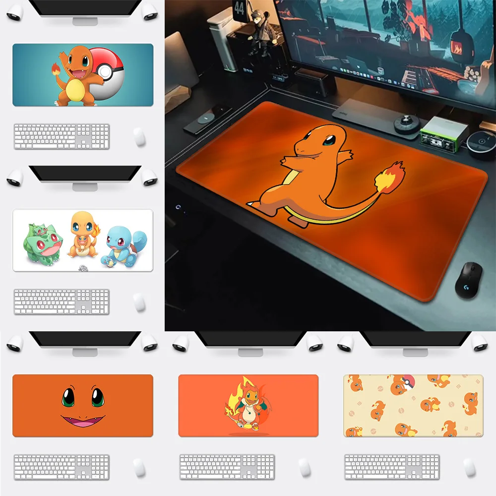 

Cute Charmanders Mousepad HD Printing Computer Gamers Locking Edge Non-slip Mouse Pad XXL90x40cm Keyboard PC Desk Pad