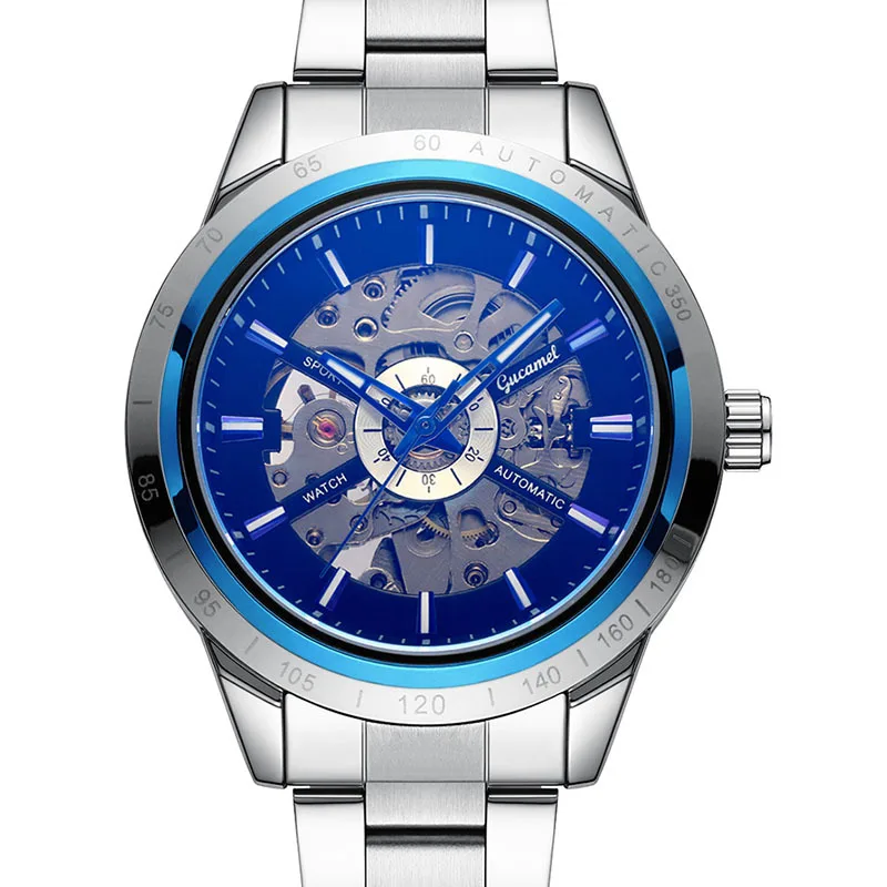 Hollow Automatic Mechanical Watch for Men Top Brand Luxury Stainless Steel Business Watches Male Clock Montre Homme Dropshipping