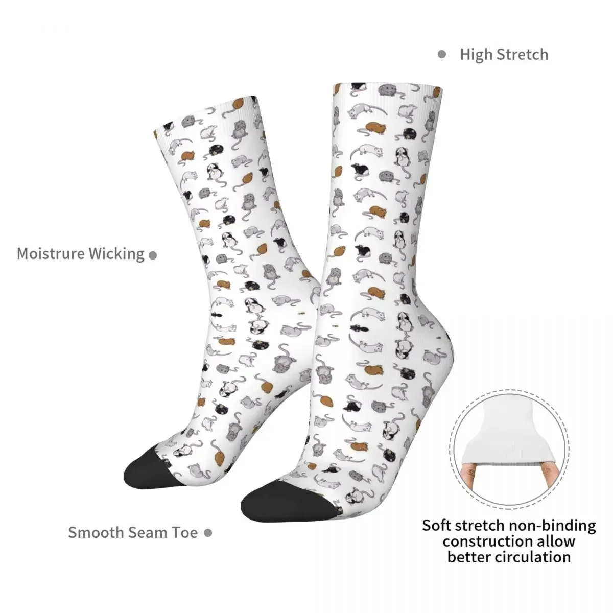 Calcetines Harajuku para hombre y mujer, medias absorbentes de sudor, medias largas para todas las estaciones, accesorios para regalo de cumpleaños