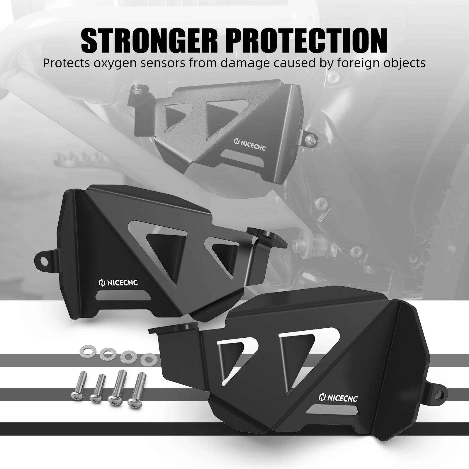 NICECNC Motorrad-Sauerstoffsensor-Schutzabdeckung Auspuffklappen-Schutz für BMW R1250GS /Adventure R1250 GSA 2019-2024 – Detail 3