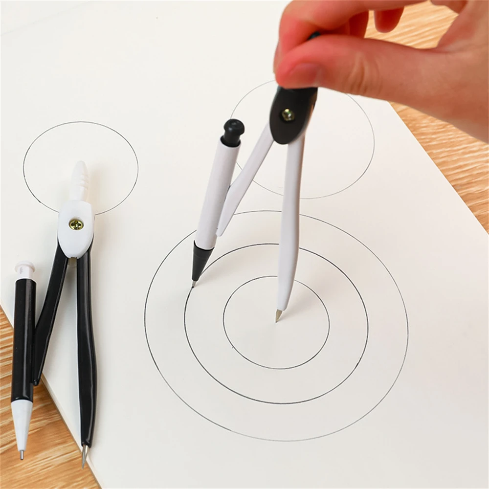 Brief Pratical Pfofessional Compass Set School Office Drawing Maths Geometry Learning Tools Circles School Student Stationery