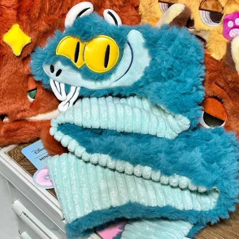 Kawaii Gary Sciarpa di Peluche Del Fumetto Sveglio Pazzo Zootopia 2 Circostante Gary Serpente Sciarpa Blu Caldo Ragazza Regalo Di Compleanno Alla Moda