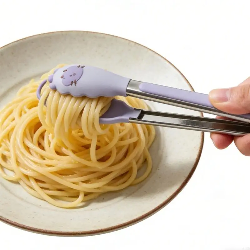 62KD Ergonomic Silicone Cooking Tongs Scratch Resistant Finishes Safe For Various Cookware Gripping Tongs For Home Cooks