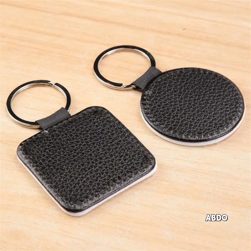 

20 Pieces Sublimation Blank Keychains PU Leather Keychain Pendant Heat Transfer Keychain Ornament For DIY Crafts Making