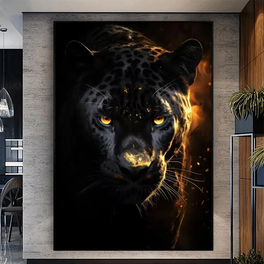 

Diamond Painting Kit New Modern Art Animal Black Panther 5d Diamond Embroidery Mosaic Gift Home Decor Picture
