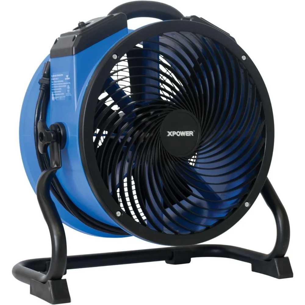 FC-300 Heavy Duty Industrial High Velocity Whole Room Air Mover Air Circulator Utility Shop Floor Fan, Variable Speed, Timer