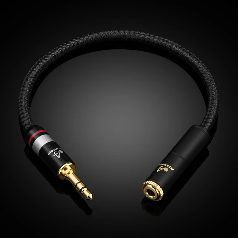 ATAUDIO HIFI 3,5mm Jack AUX Audio Männlich Zu Weiblich Verlängerung Kabel Mit Mikrofon Stereo 3,5 Audio Verlängerung Kabel 4