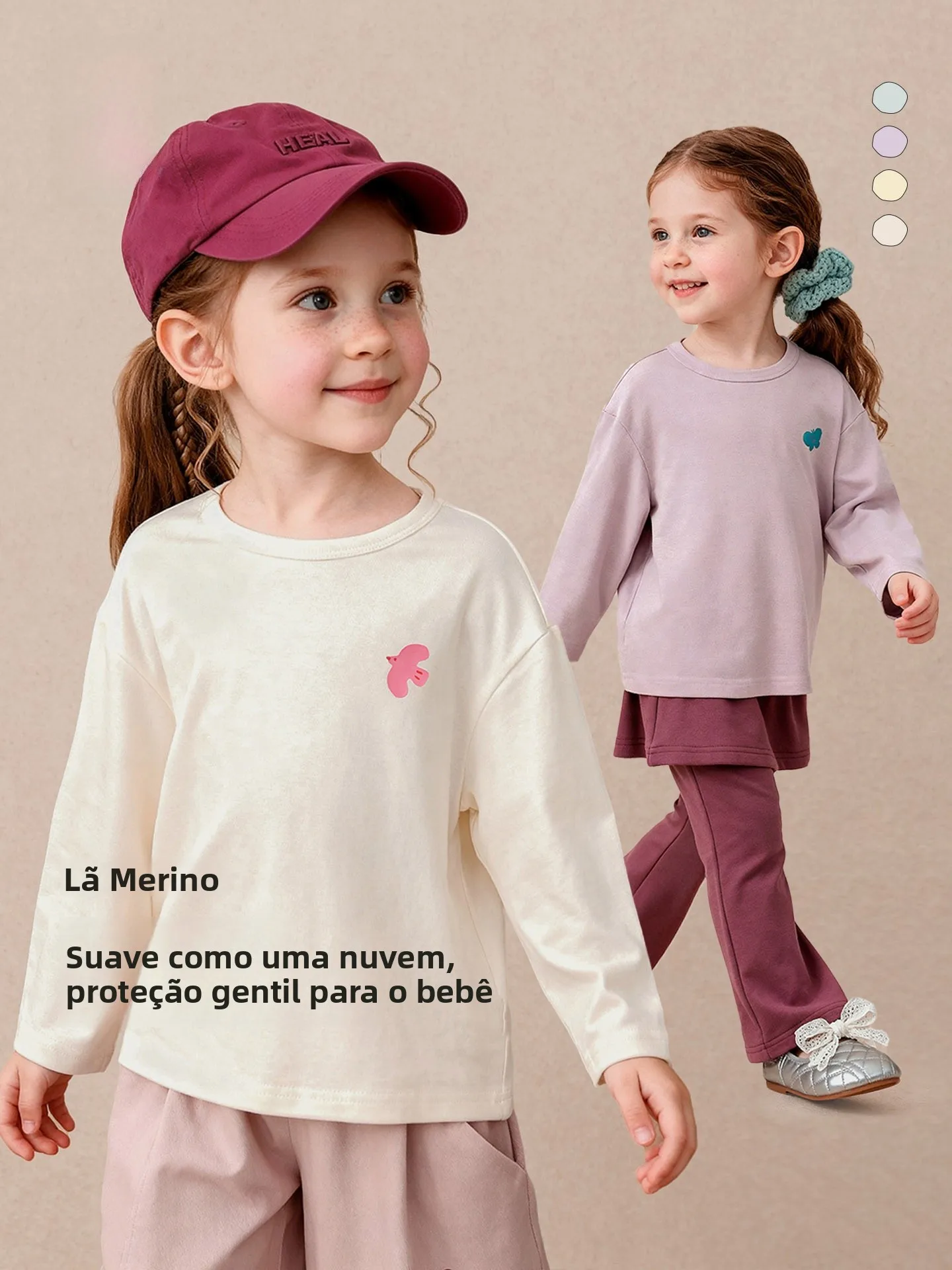 girls-long-sleeve-base-shirt-casual-loose-children's-t-shirt-early-autumn-baby-top-cotton-blend-comfortable-breathable-kids'