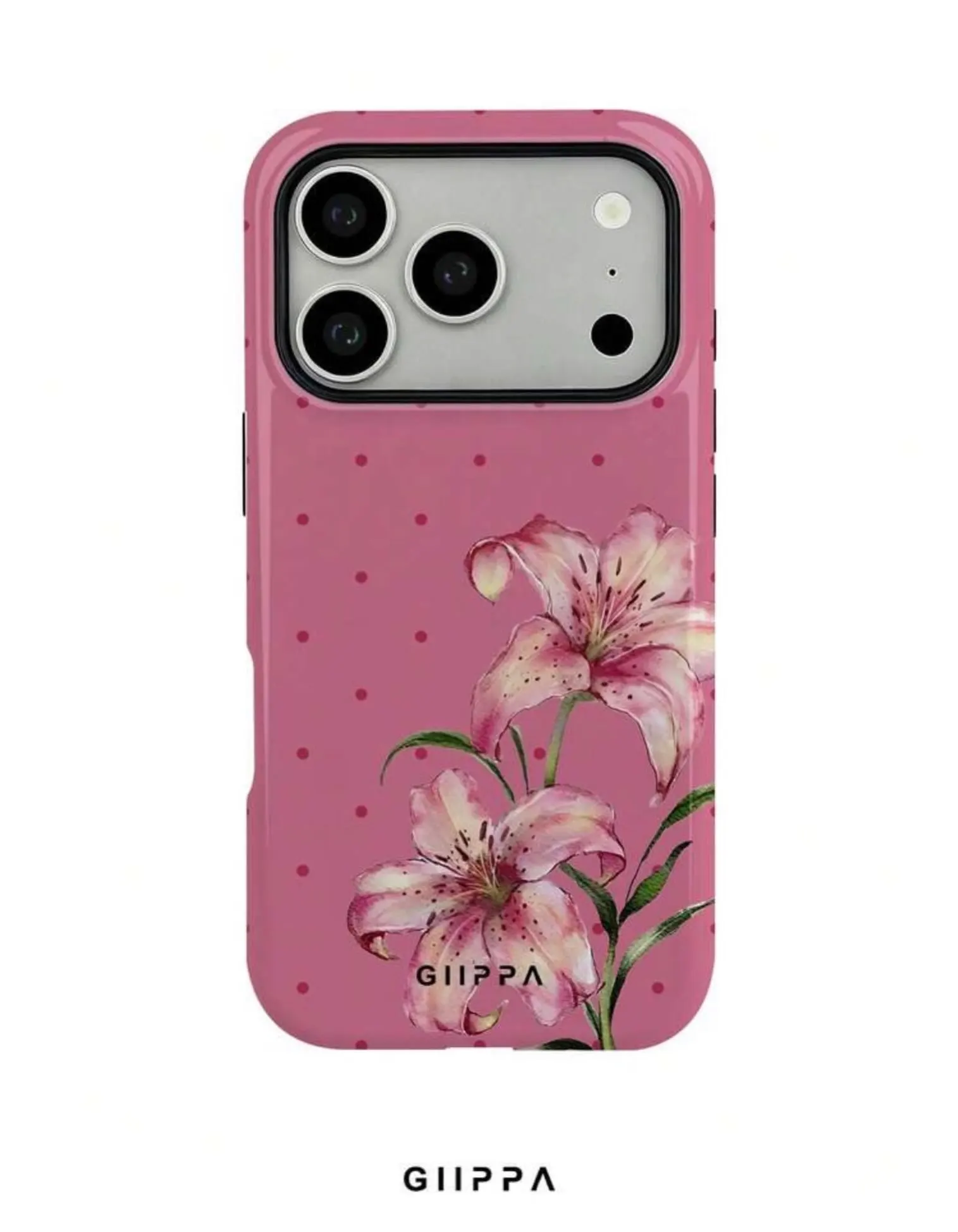 Pink Lily Flower GIIPPA Phone Case for Samsung Galaxy S20 S23 S24 S25 S26 FE Plus Ultra Edge 4 5G Luxury Double-layer Back Cover