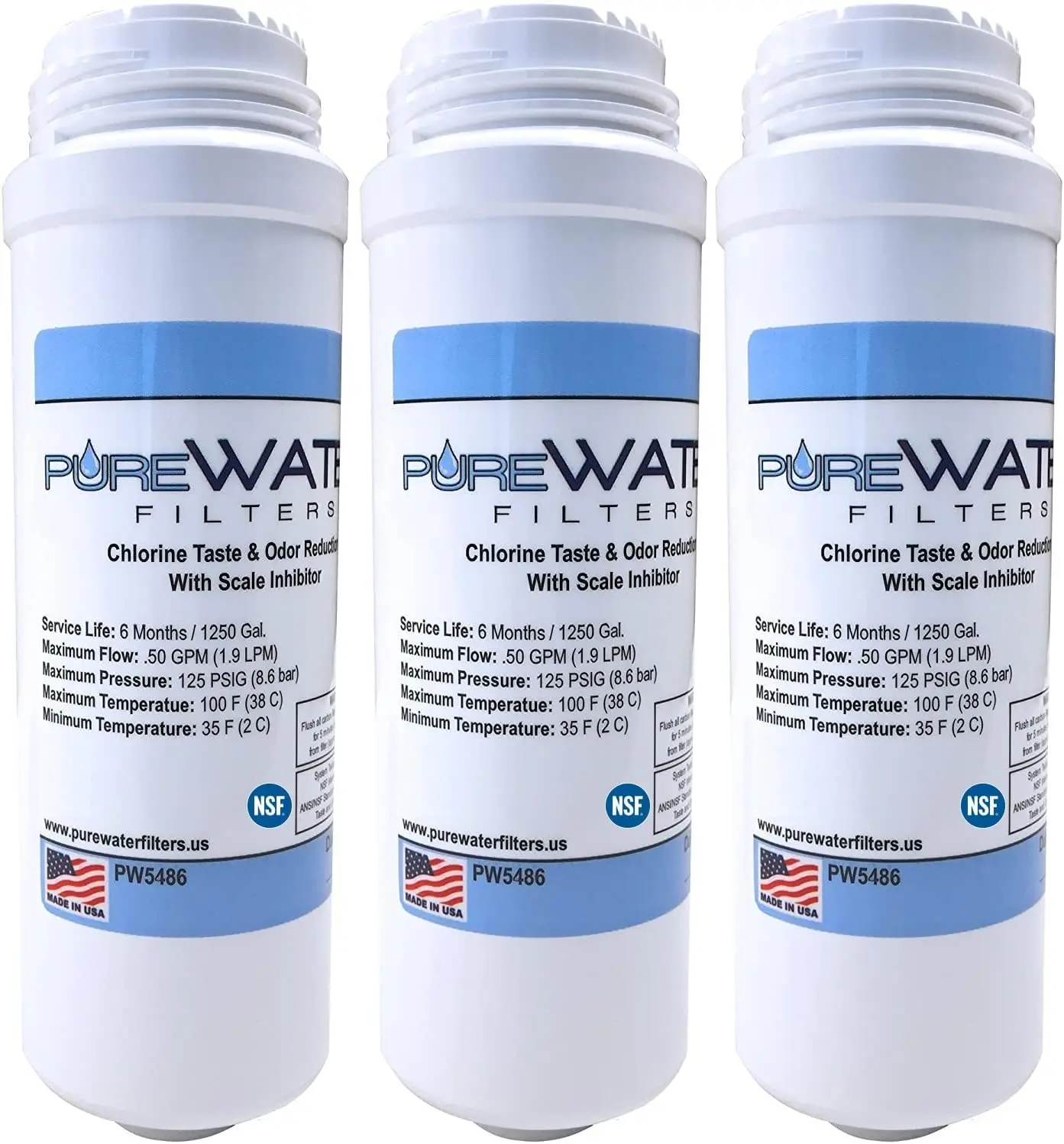 

3-Pack Water Filter Cartridge for Keurig Commercial Brewers - NSF Certified, Easy Install