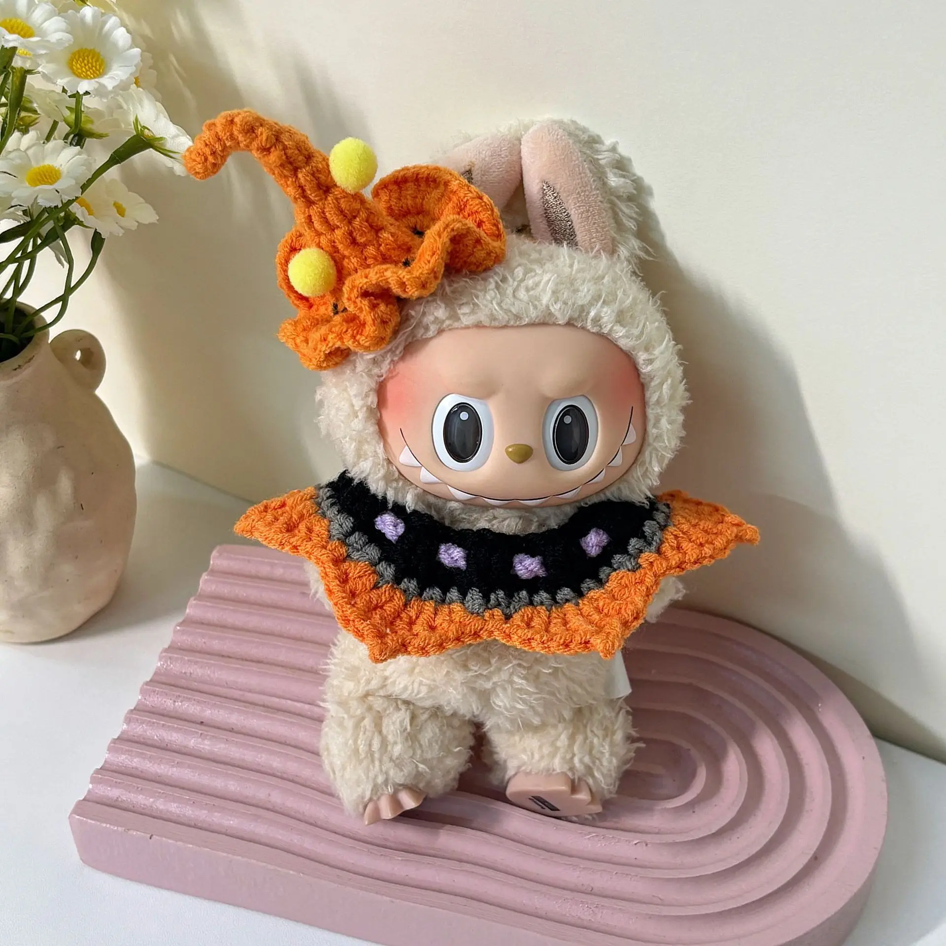 ملابس الهالوين لدمية لابوبو كبيرة الحجم ملابس أطفال كروشيه يدويًا لإكسسوارات لابوبو روبا #3