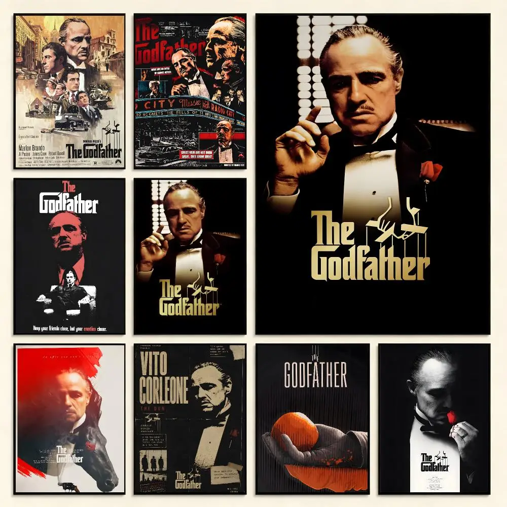 Crime Movie The Godfather Poster Digital Solvent Print Waterproof PP Fade-Resistant Wall Art Room Decor Gift