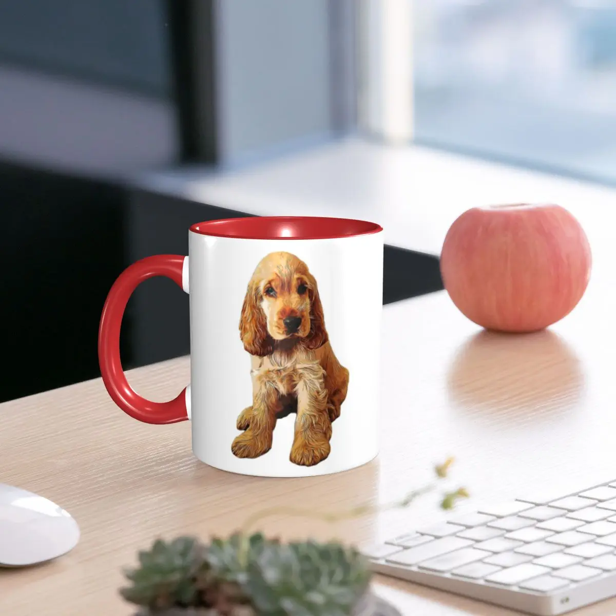 Gold Cocker Spaniel Puppy Dog Mug Funny Ceramic Coffee Cups Tea Mugs Milk Cup Drinkware Gift for Woman Man