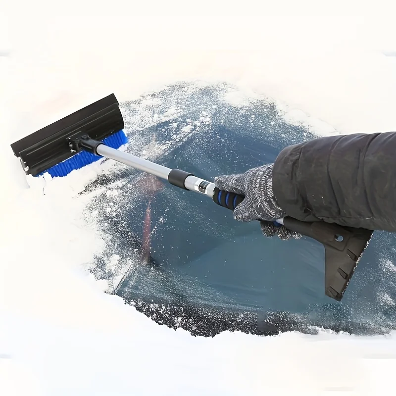 Winter Multifunctional Retractable Car Snow Shovel Vehicle Scraper Ice Removal Winer Car Windshield Cleaning Scraping Tool