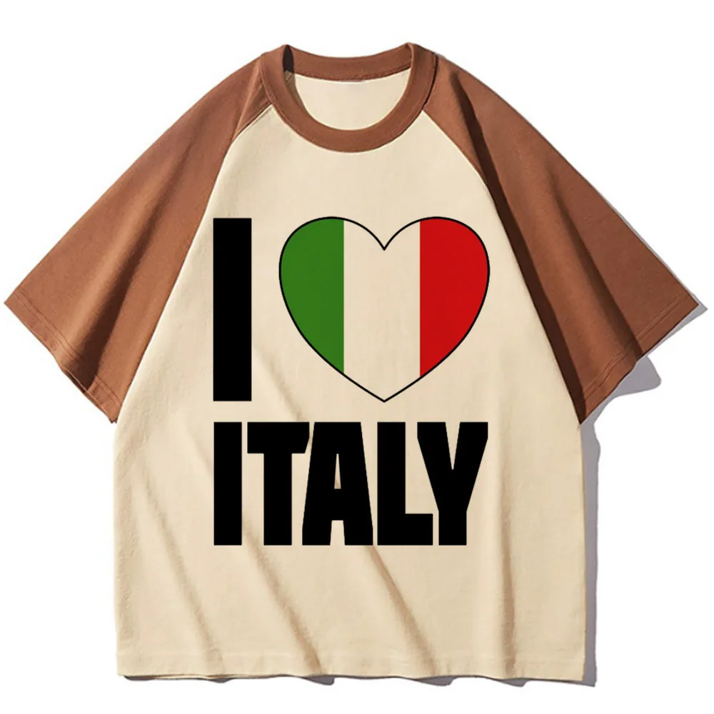 Italy t-shirts women patterned manga active wear top female designer clothes