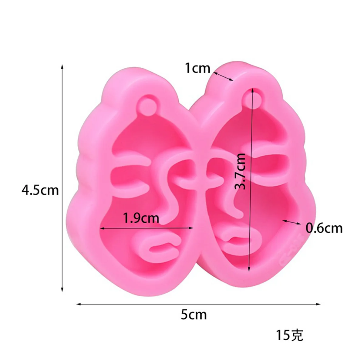 Glossy Girl Face Earring Mold Resin Silicone Mold DIY Epoxy Mould Decoration Keychain HY