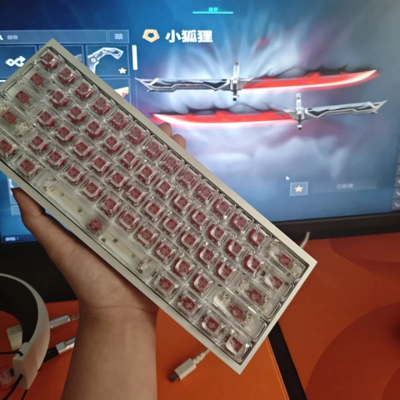 KBDfans Keyboard Shell Custom Tofu60 Redux V2 CNC Aluminum CaseWired Single Mode Knife Pattern Gh60 Magnetic Axis Wooing Ev63