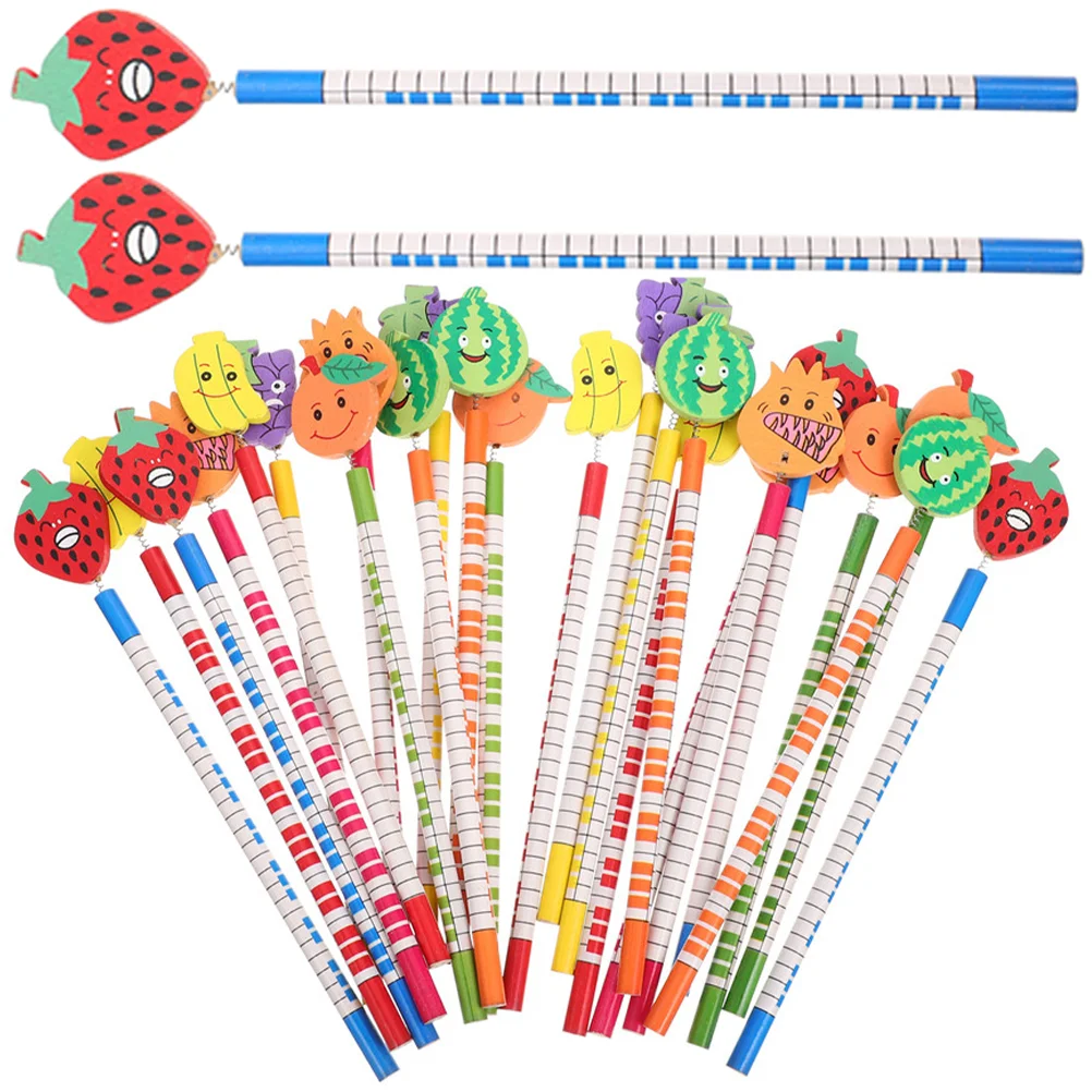 

36 Pcs Hb Pencil Strawberry Pencils Wood Portable Practical Cartoon Lightweight Wooden Kids Student Use Toddlers