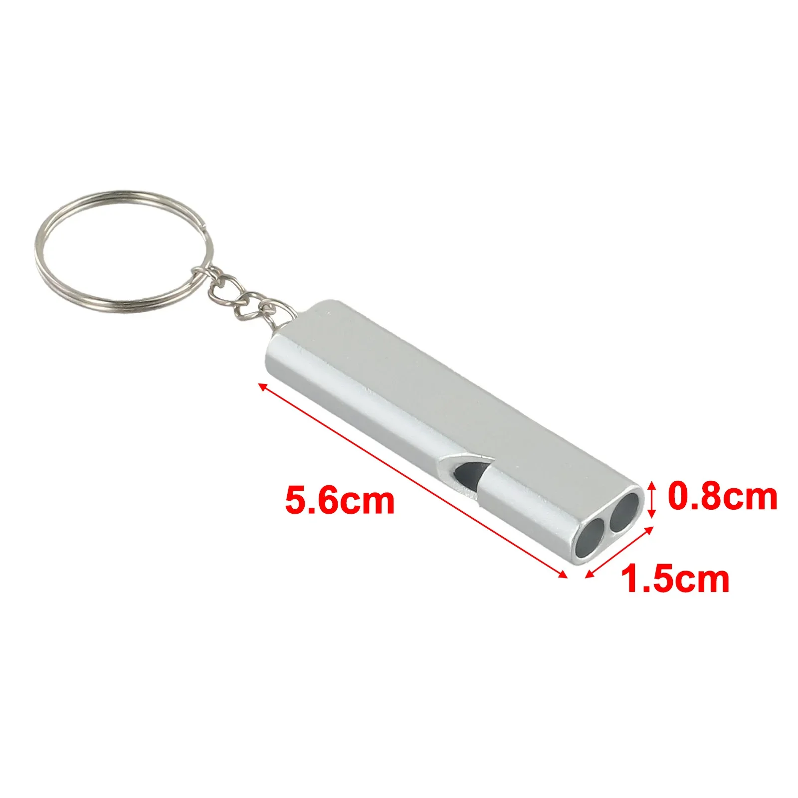 120db Outdoor Survival SOS Whistle Aluminum Camping Hiking Keychain Portable Dual-tube Survival Whistle Camping Accessories